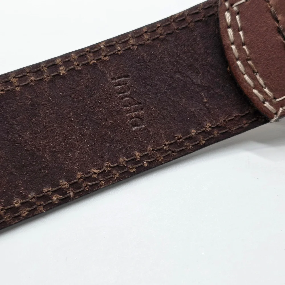 Timberland Brown 35Mm Boot Leather Belt 1.25